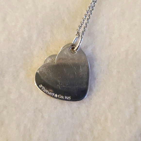 Tiffany & Co. Double Heart Pendant Necklace with Pouch - Picture 8 of 9